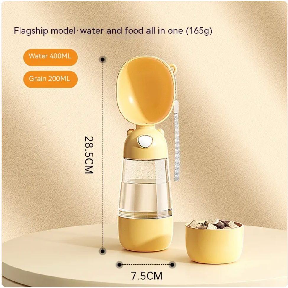 Portable Pet Water Bottle & Feeder