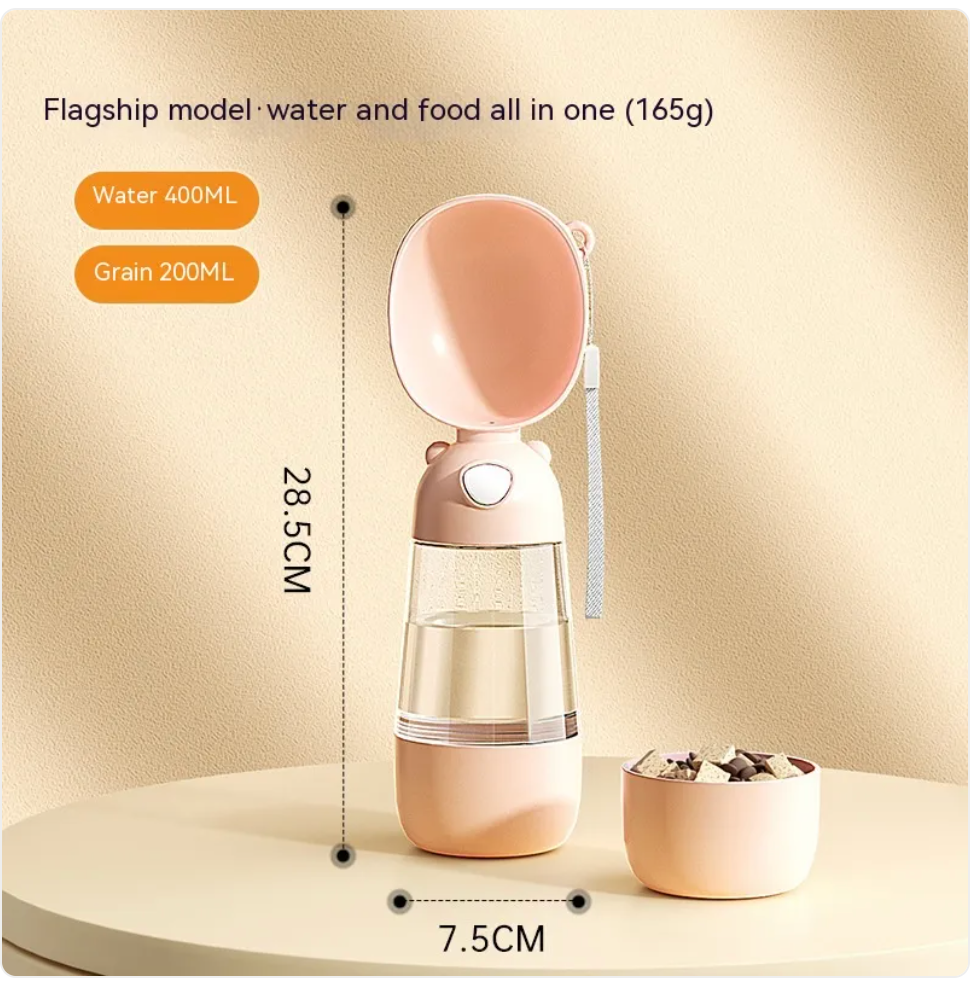 Portable Pet Water Bottle & Feeder