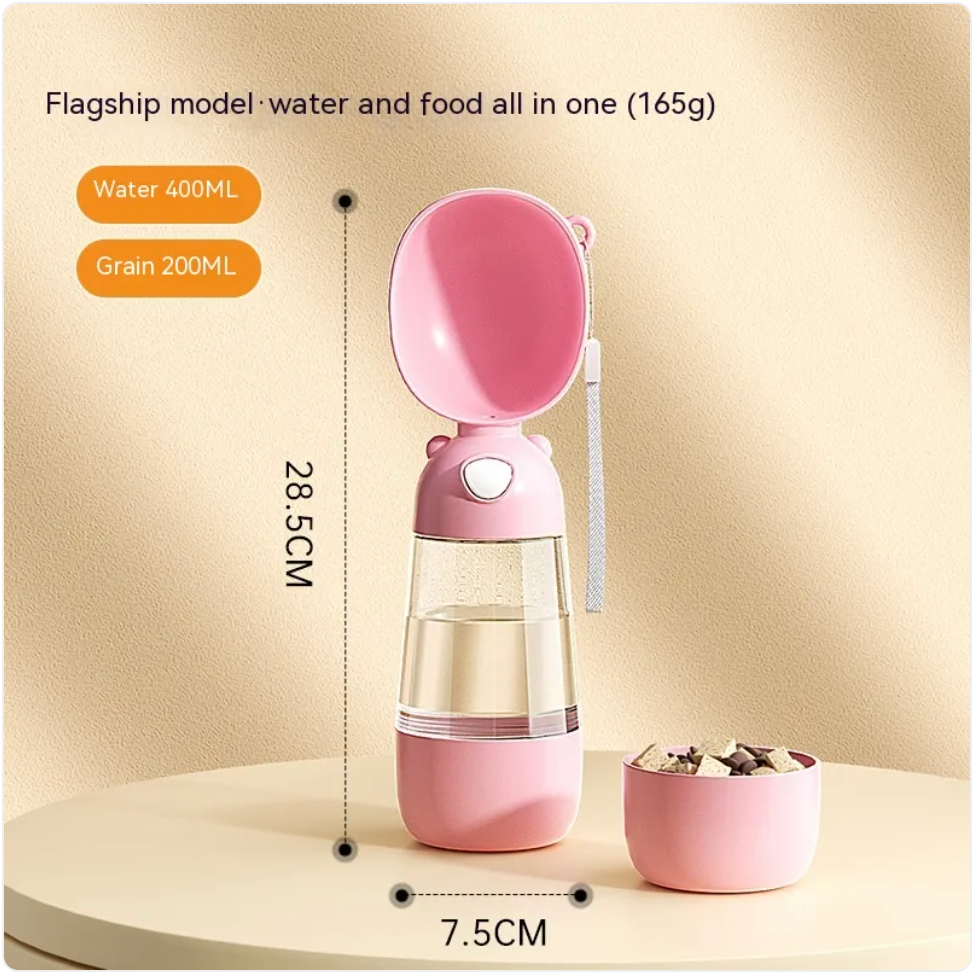 Portable Pet Water Bottle & Feeder